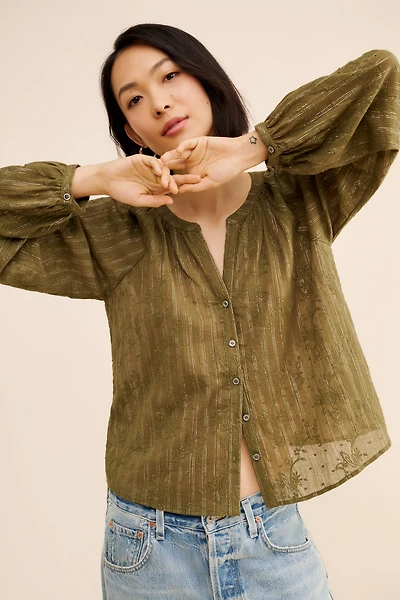 Sanctuary Shimmer Textured Blouse