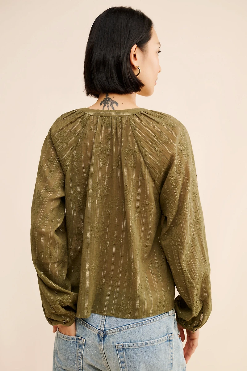 Sanctuary Shimmer Textured Blouse