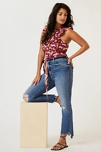 Ruched Ruffle Halter Top