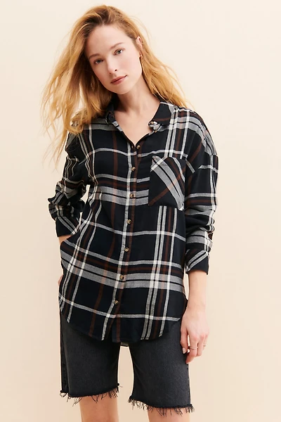 Sanctuary Boyfriend Plaid Buttondown
