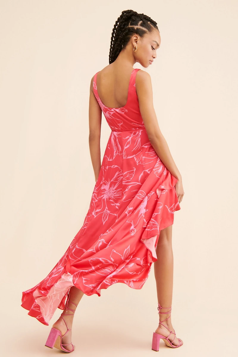 Hutch Ruffle Floral Wrap Dress