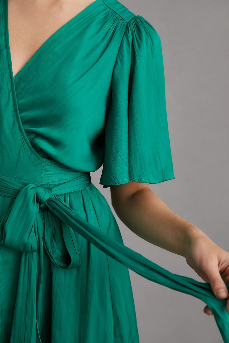 Draped Wrap Mini Dress