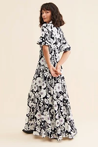 Maeve Printed Short-Sleeve Shirt Dress