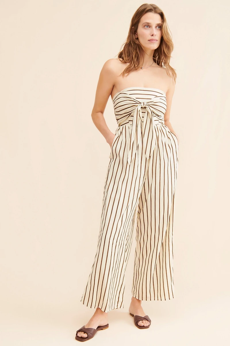 Line + Dot Macario Striped Jumpsuit
