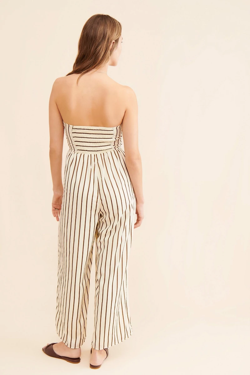 Line + Dot Macario Striped Jumpsuit