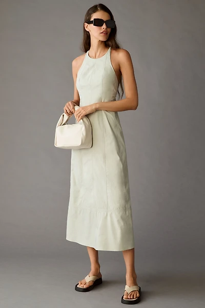 Seamed Halter Midi Dress