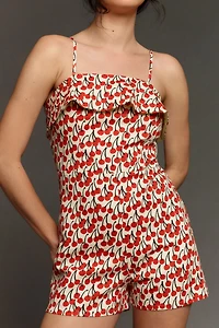 Corey Lynn Calter Cherry Sleeveless Romper