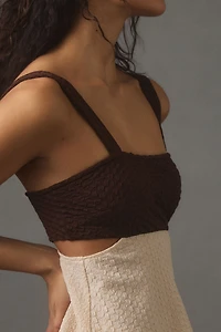 4SI3NNA Sleeveless Colorblock Babydoll Top