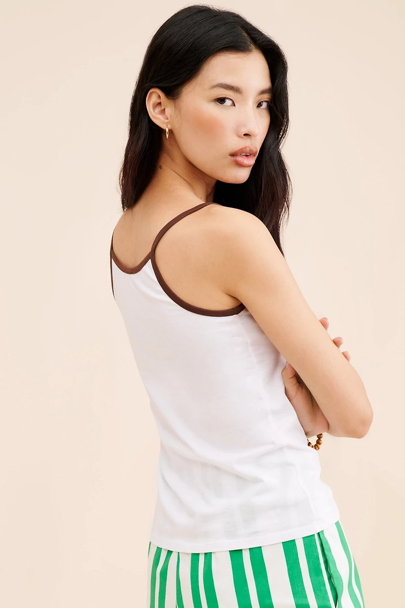 Kule Palm Tree Spaghetti Tank Top