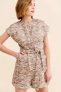 Scotch & Soda Linen Zebra Romper