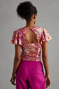 V-Neck Flutter Top