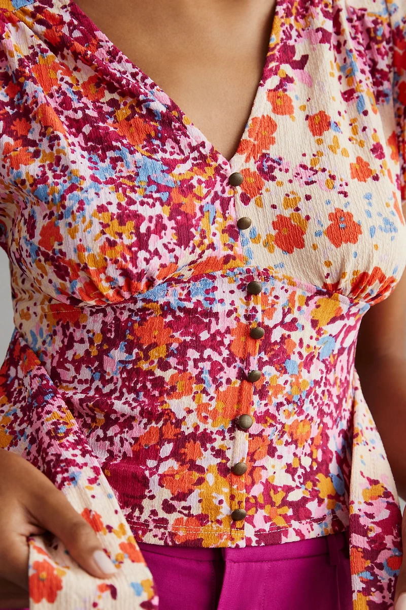 V-Neck Flutter Top