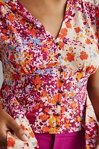 V-Neck Flutter Top