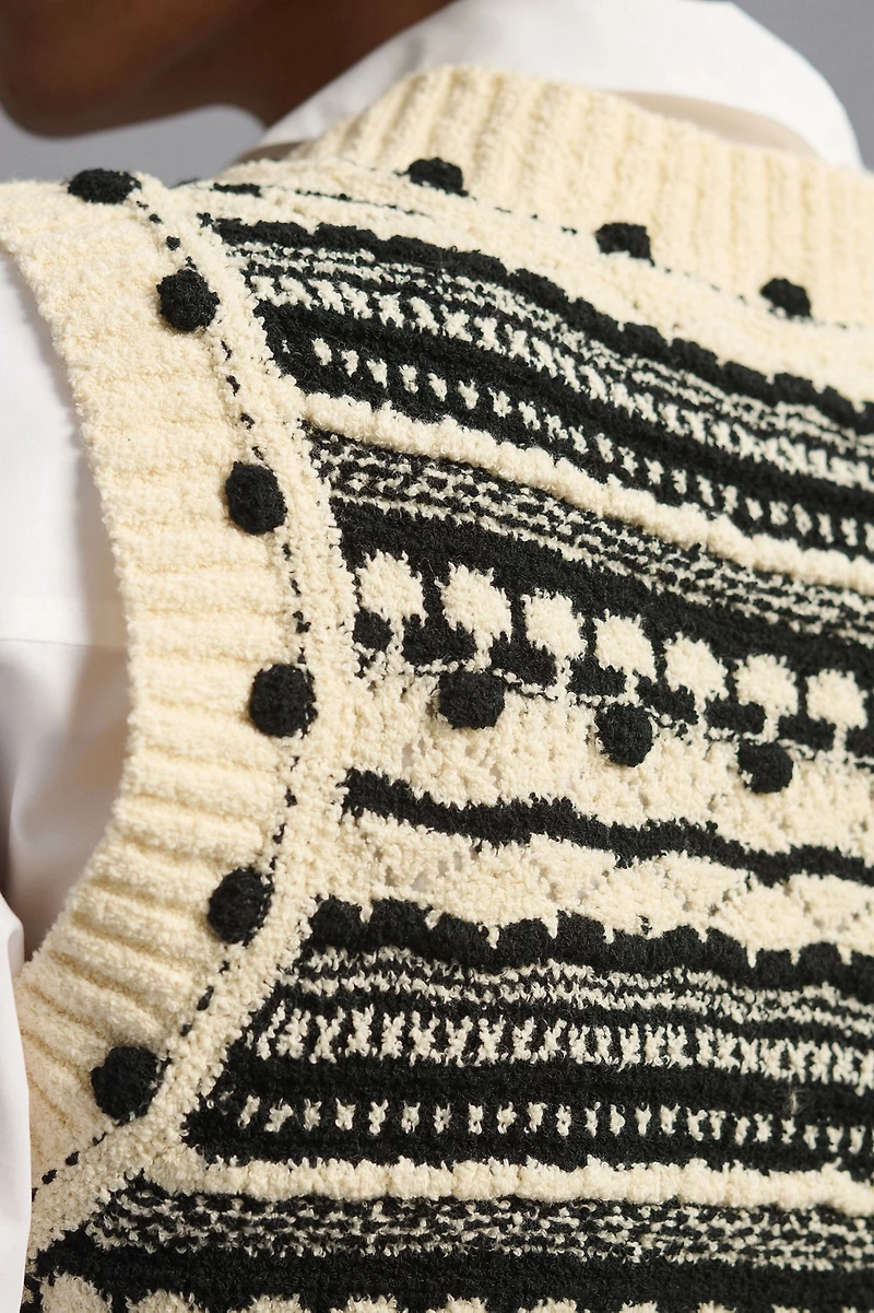 Pilcro V-Neck Cropped Sweater Vest