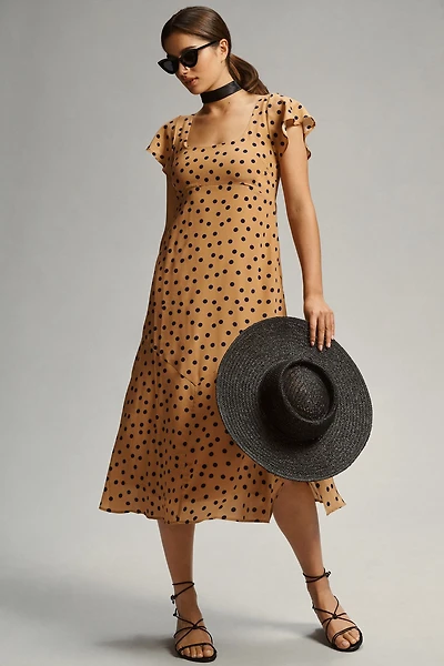 Maeve Silk Scoop-Neck Dress