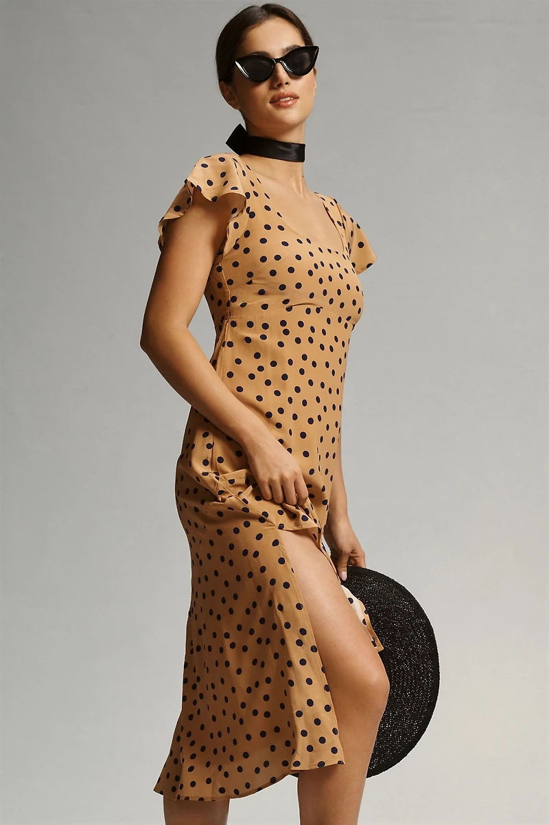 Maeve Silk Scoop-Neck Dress