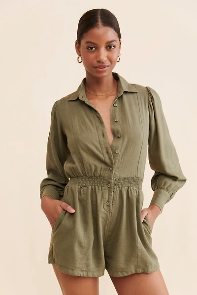 WeWoreWhat Button-Up Romper