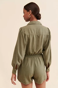 WeWoreWhat Button-Up Romper
