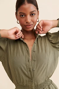WeWoreWhat Button-Up Romper