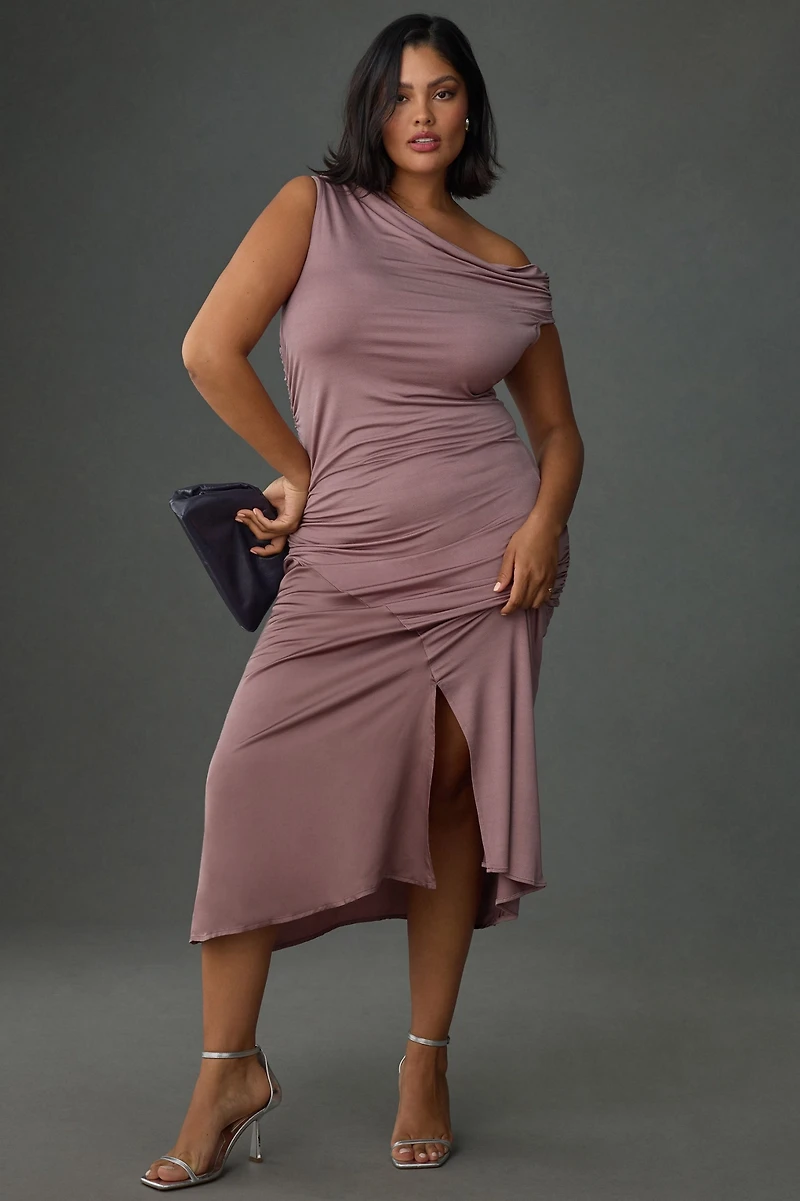 Asymmetrical Slim Midi Dress