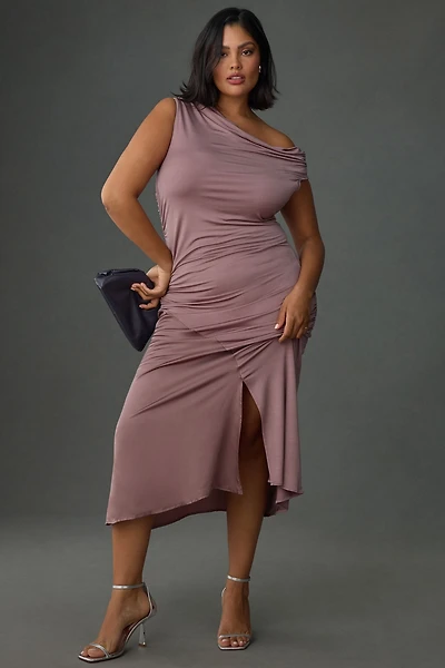 Asymmetrical Slim Midi Dress