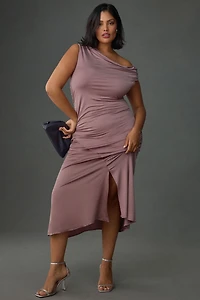 Asymmetrical Slim Midi Dress