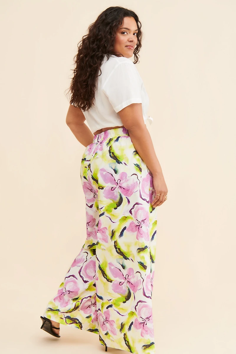 Eloquii Wide Leg Printed Pants