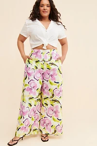 Eloquii Wide Leg Printed Pants