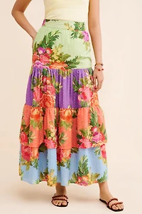 FARM Rio Floral Tiered Skirt