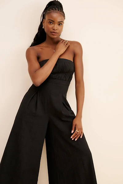 4SI3NNA Strapless Trouser Twofer Jumpsuit