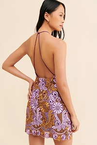 Printed Halter Mini Dress
