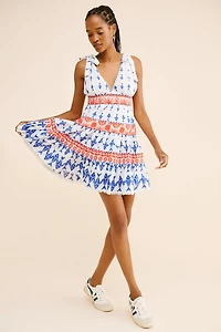 FARM Rio Fishes Tiered Mini Dress