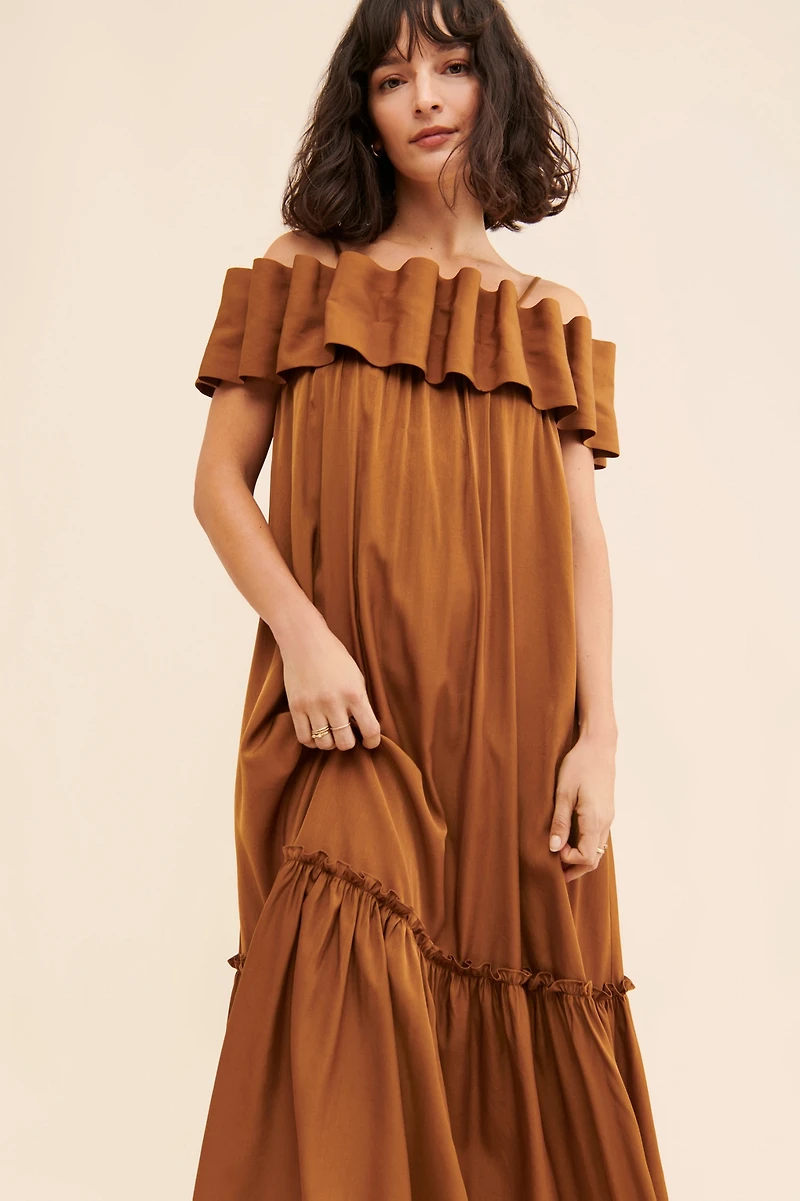 Mare Off-The-Shoulder Structured Dress