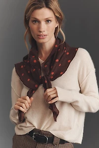 Damson Madder Sheer Spotted Hair Scarf