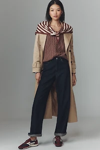 Damson Madder Stripe Triangle Scarf