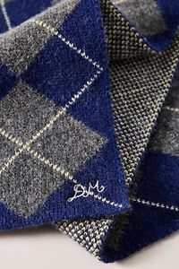 Damson Madder Argyle Saslia Scarf