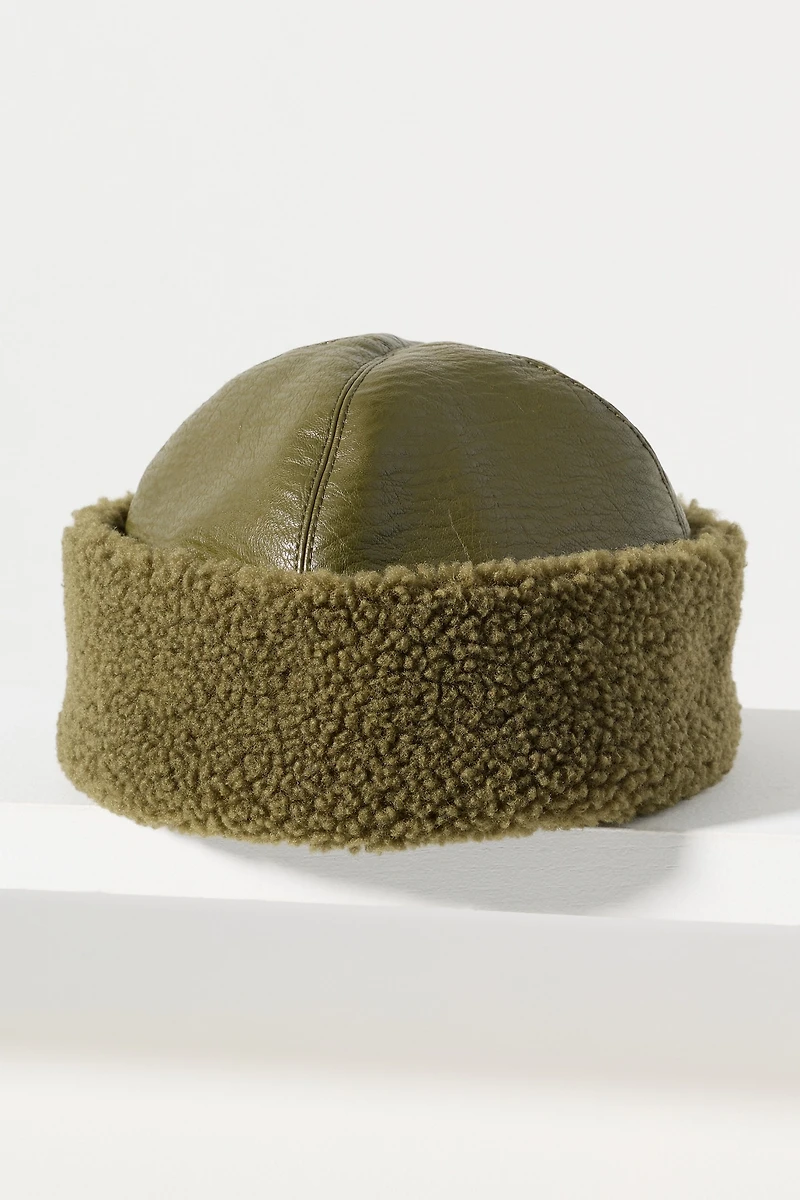 Baum und Pferdgarten Louise Faux-Leather Cuffed Hat