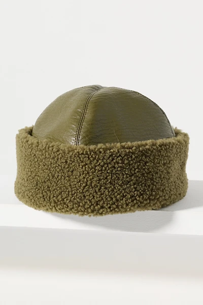 Baum und Pferdgarten Louise Faux-Leather Cuffed Hat