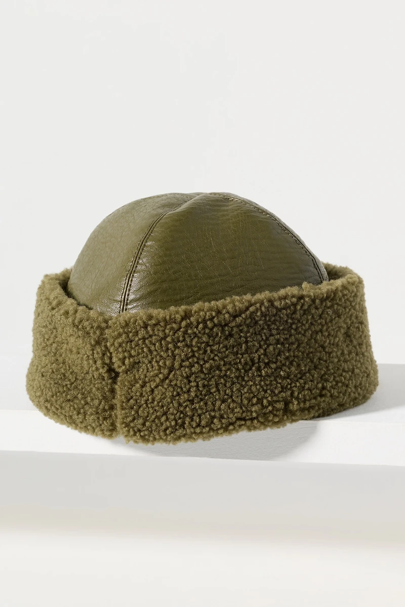 Baum und Pferdgarten Louise Faux-Leather Cuffed Hat