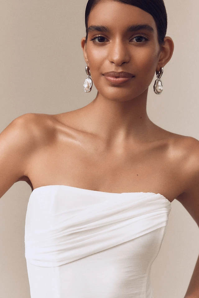 sachin and babi light blue dress Nadiane Maxi Dress - Strapless Asymmetric Drop Waist Dress in Pink main image 1