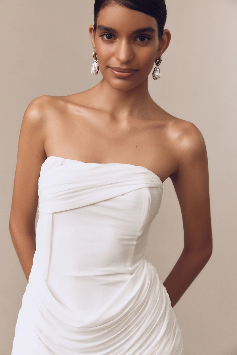 MISHA Ember Strapless Wrapped Mini Dress