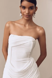 MISHA Ember Strapless Wrapped Mini Dress