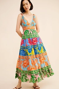 FARM Rio Lace Garden Mix Maxi Dress