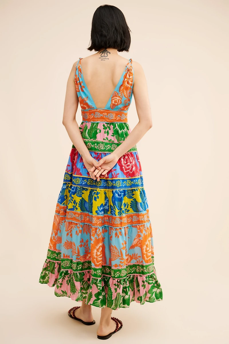 FARM Rio Lace Garden Mix Maxi Dress