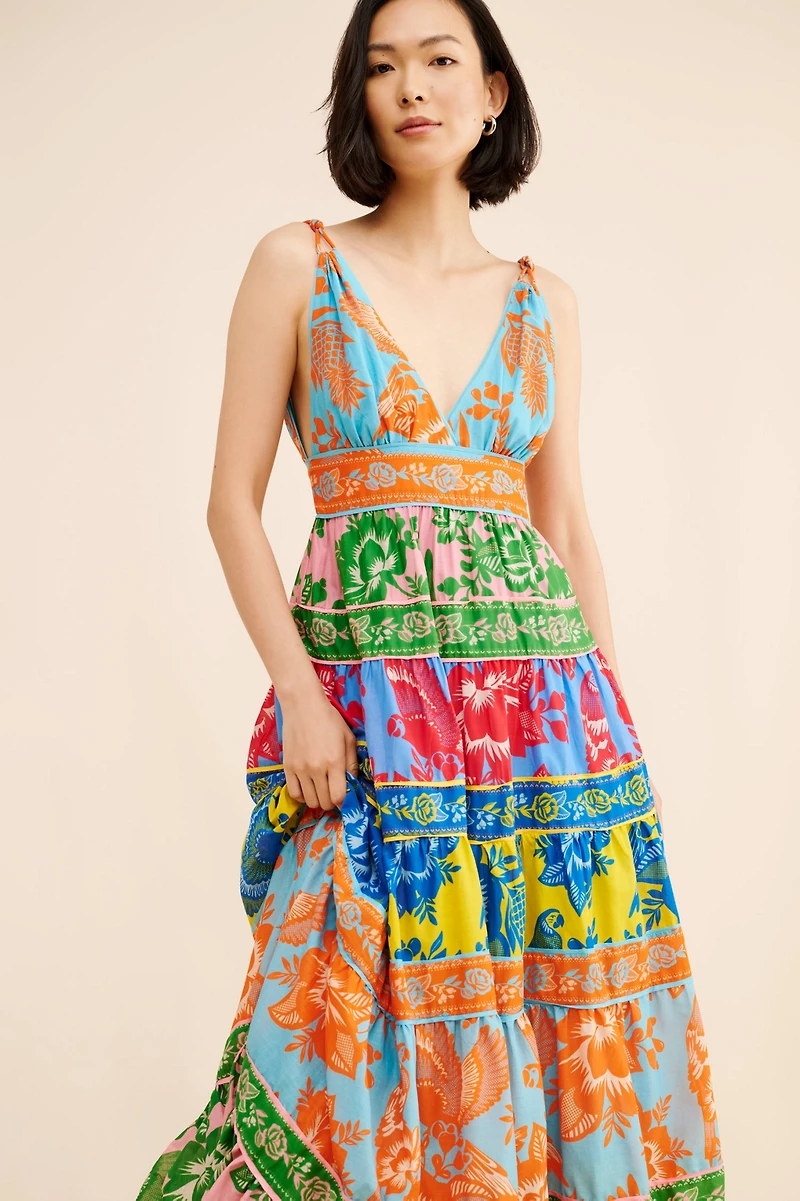 FARM Rio Lace Garden Mix Maxi Dress