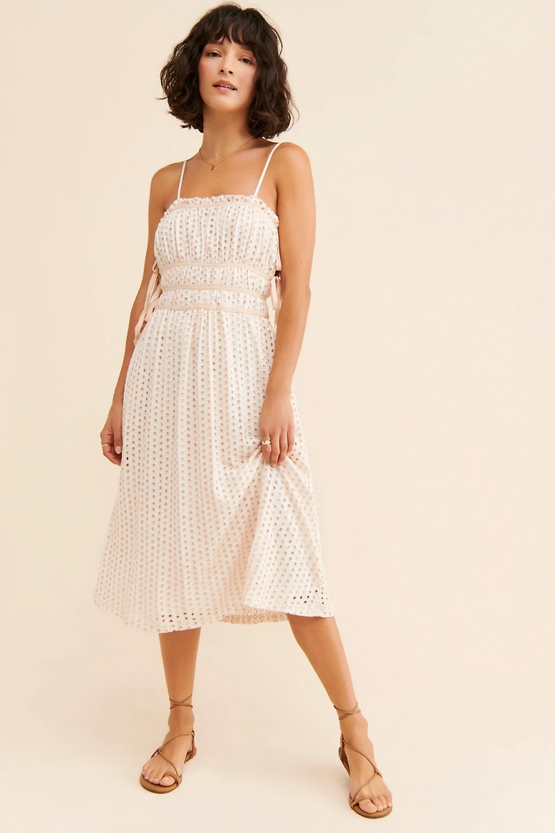 BTFL-Life Abigail Eyelet Midi Dress