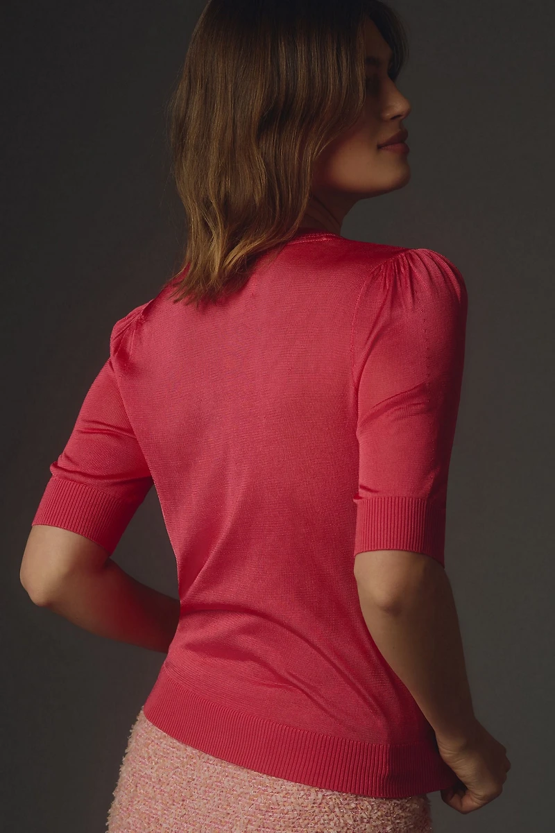 Maeve Sheer Crew Sweater Tee