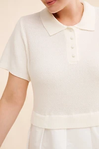 Flat White Twofer Tennis Dress