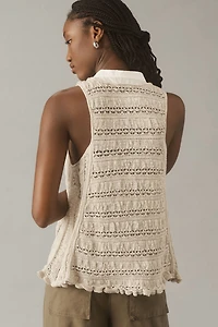 Open-Stitch Twofer Sweater Tank