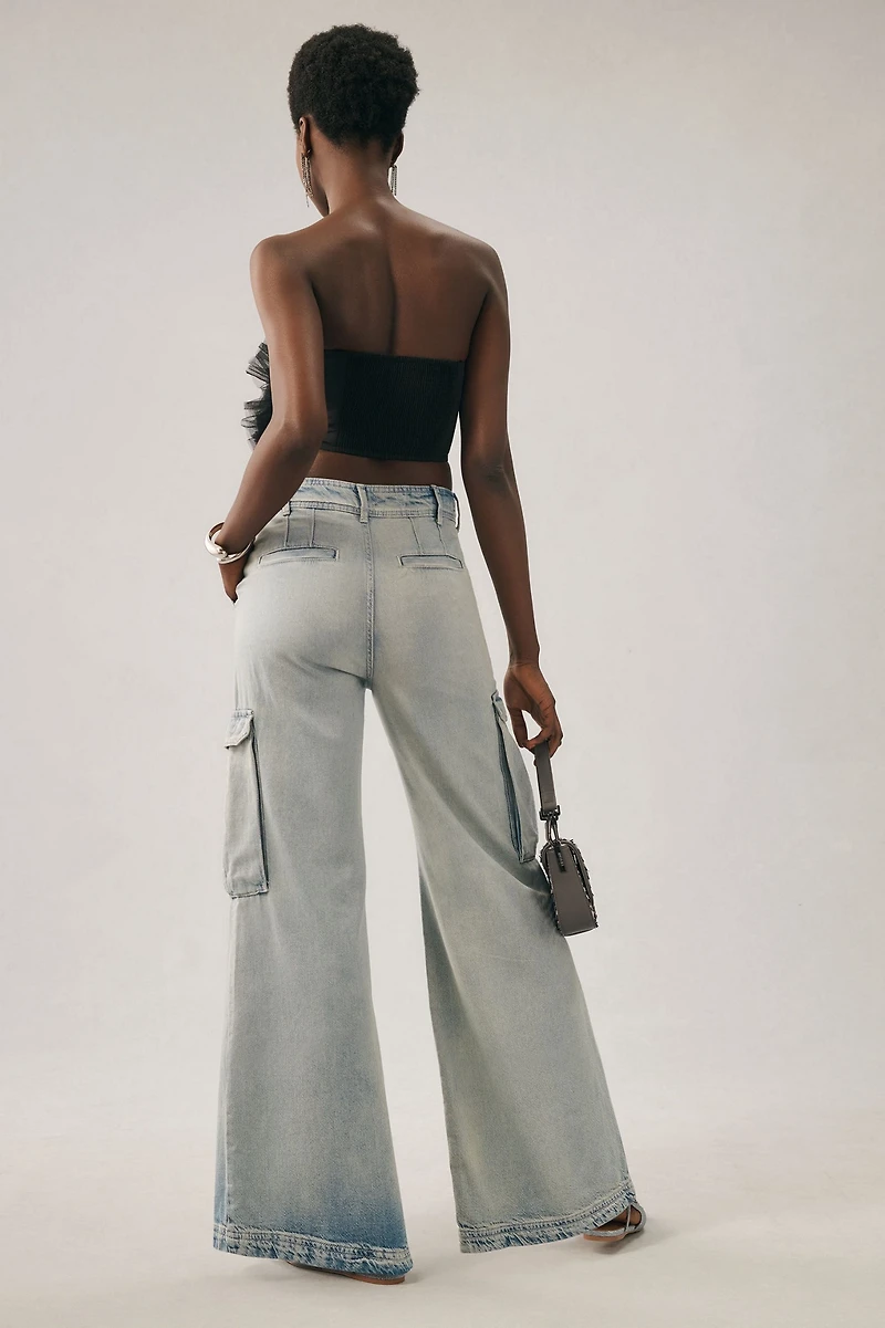 Pilcro Wide-Leg Cargo Jeans